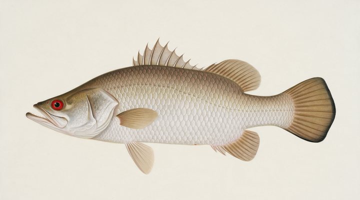 Barramundi field-guide illustration