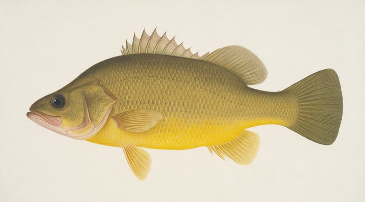 Golden perch field-guide illustration