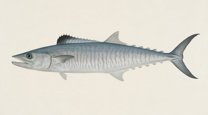 Spanish mackerel field-guide illustration