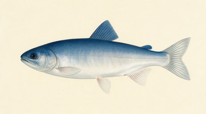 Kokanee field-guide illustration